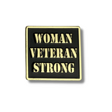 Woman Veteran Strong Pin with Magnetic Back